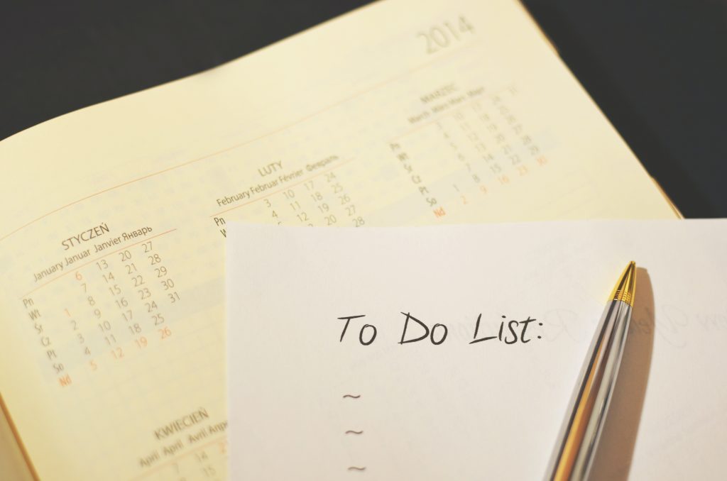 Goal setting for success: a list of tasks