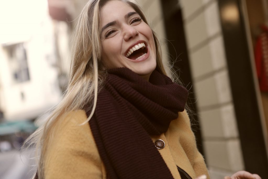 woman smiling 